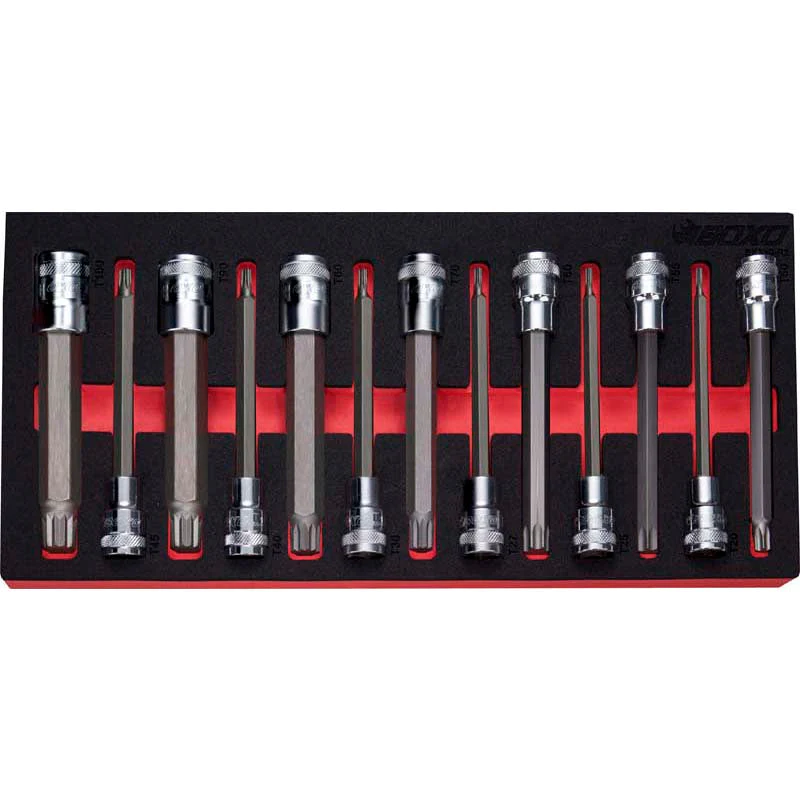 BOXO 13pc 1/2" Long Torx Bit Socket Set - Garage Diagnostic Tools BOXO ...